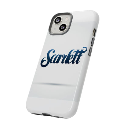 Vibrant 3D Wrap Protective Phone Case with Blue Script Design – Unique Fashion Accessory – Compatible with iPhone 13, 14, 15 & 16 – all models including Pro, Pro Max & Plus