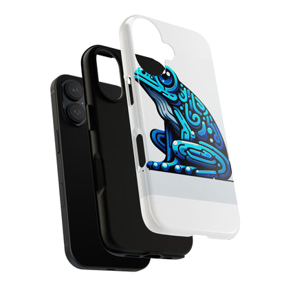 Vibrant Blue Frog 3D Wrap Phone Case for Unique Accessories Retro Style Compatible with iPhone 13, 14, 15 & 16 – All Models Including Pro, Pro Max & Plus