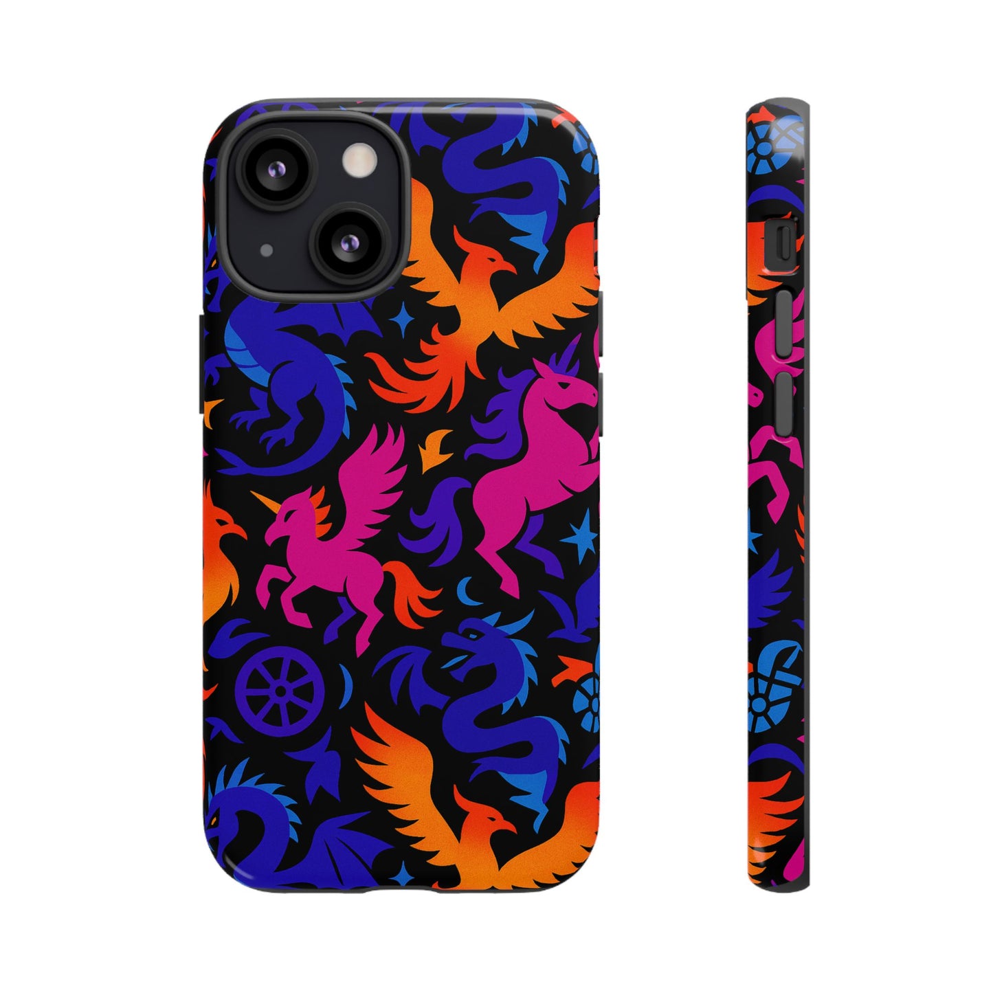 vibrant 3d fantasy design protective phone case for stylish protection compatible with iphone 13, 14, 15 & 16 – all models including pro, pro max & plus