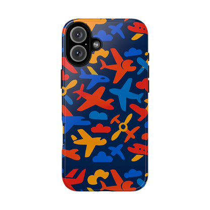 Vibrant 3D Wrap Protective Phone Case with Colourful Aviation Design for Stylish Protection Compatible with iPhone 13, 14, 15 & 16 – all models including Pro, Pro Max & Plus