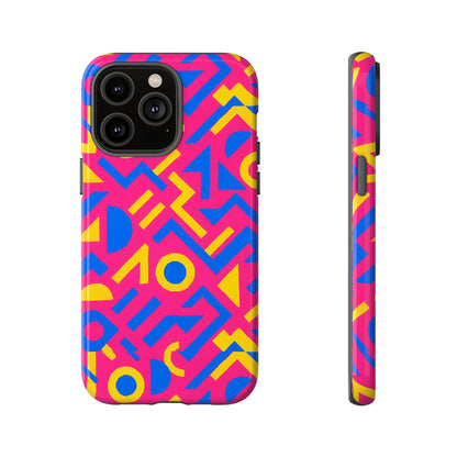 Vibrant Geometric 3D Wrap Protective Phone Case with Multicolour Design for Unique Style Compatible with iPhone 13, 14, 15 & 16 – all models including Pro, Pro Max & Plus