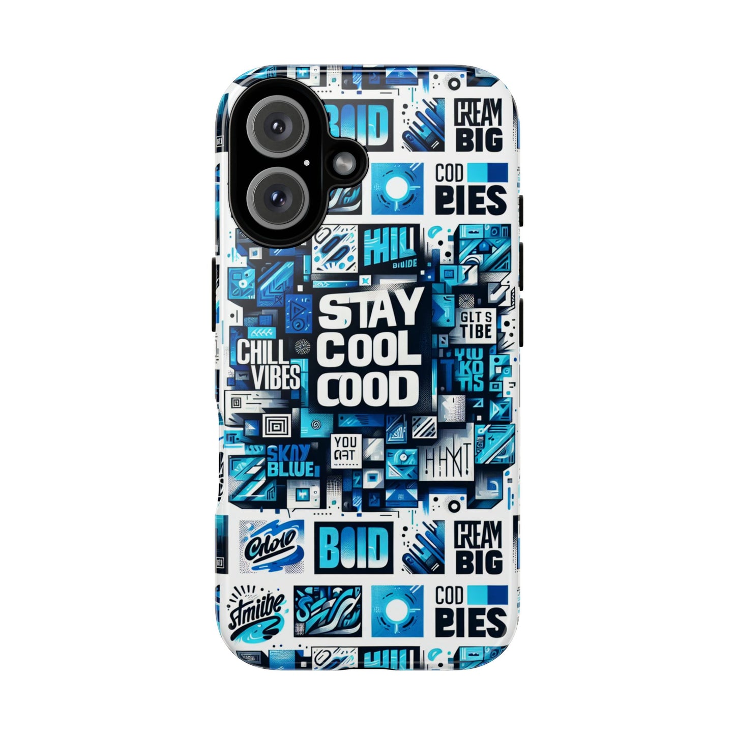 vibrant 3d wrap protective phone case with unique blue graphic design for trendy individuals – stylish protection compatible with iphone 13, 14, 15 & 16 – all models including pro, pro max & plus