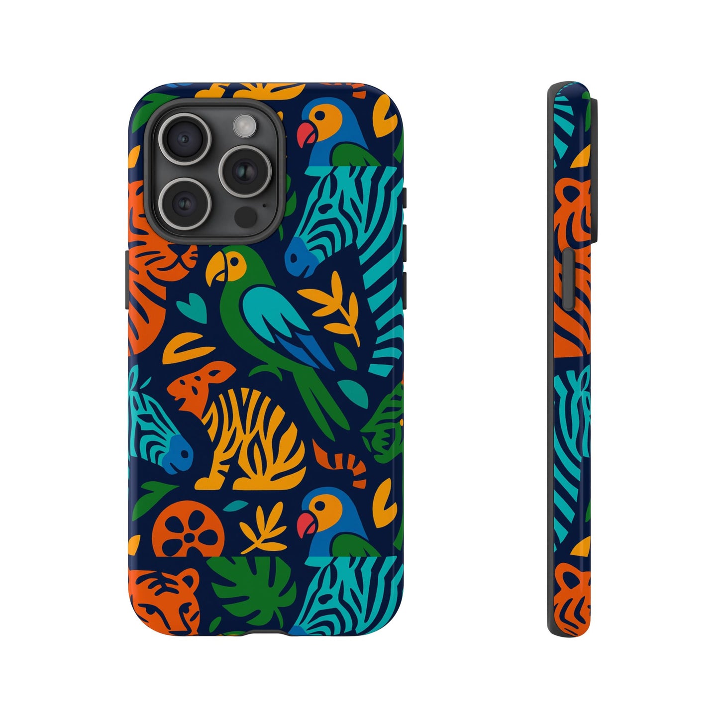 vibrant 3d animal print phone case for stylish protection – unique accessory for men and women compatible with iphone 13, 14, 15 & 16 – all models including pro, pro max & plus