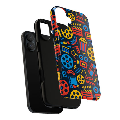 Vibrant 3D Film Reel Protective Phone Case for Unique Style and Robust Protection Compatible with iPhone 13, 14, 15 & 16 – all models including Pro, Pro Max & Plus
