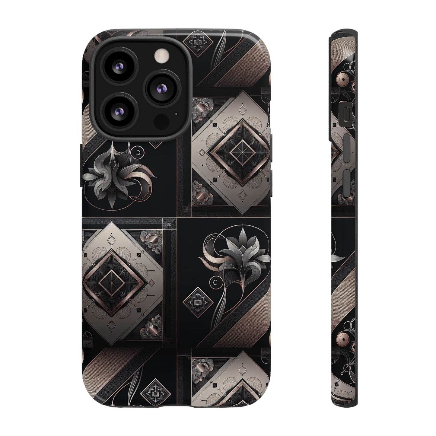 blackpattern image 4 vibrant 3d phone case for android and iphone with bold anime-inspired art, shockproof finish, compatible with iphone 13-16 pro max