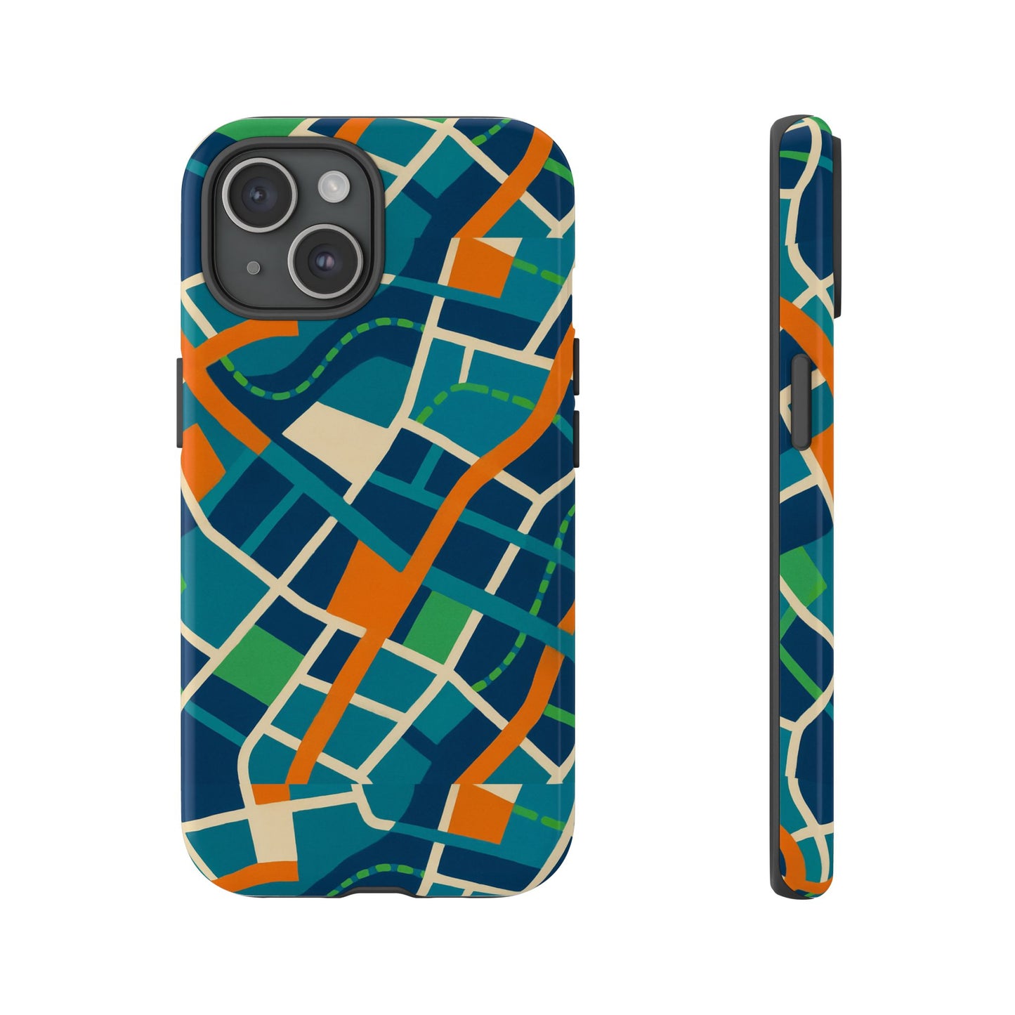 multicolour abstract geometric phone case for stylish protection compatible with iphone 13, 14, 15 & 16 – all models including pro, pro max & plus