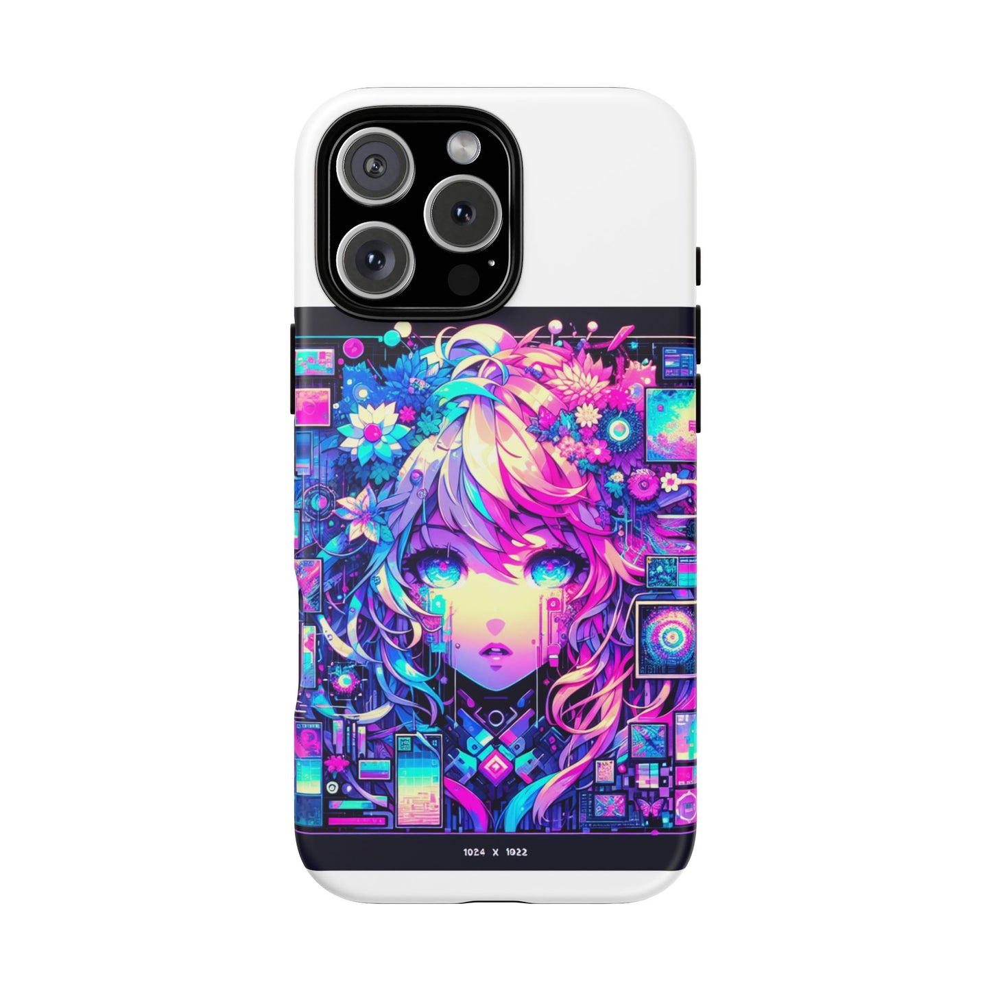 ai generated still slays protective phone case for anime lovers, vibrant 3d wrap design, durable shock absorption, uv protected, glossy or matte finish