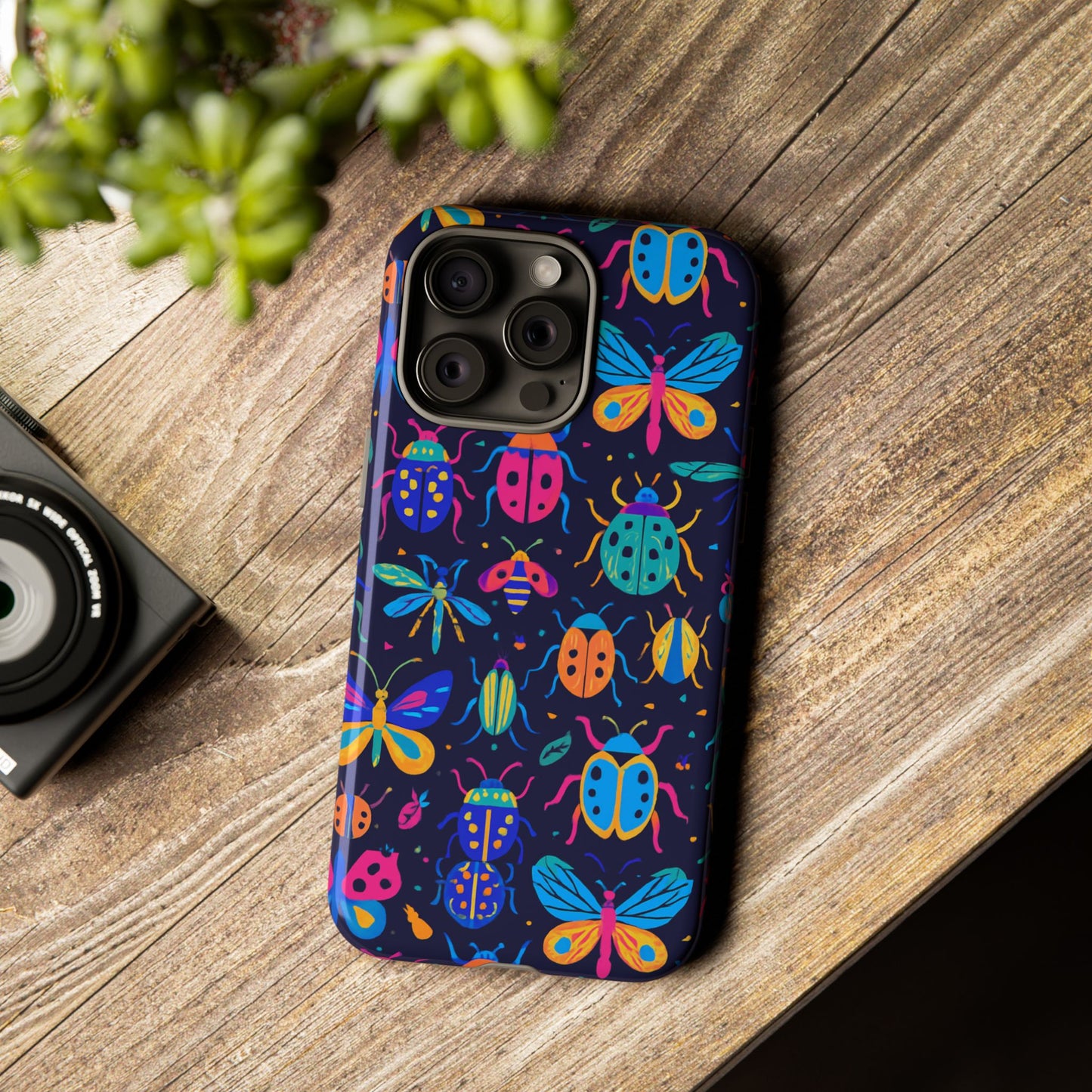 vibrant 3d insect design phone case for stylish protection and unique aesthetic compatible with iphone 13, 14, 15 & 16 – all models including pro, pro max & plus