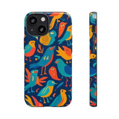 Vibrant Multicolour Bird Design Phone Case for Stylish Protection – Compatible with iPhone 13, 14, 15 & 16 – All Models Including Pro, Pro Max & Plus