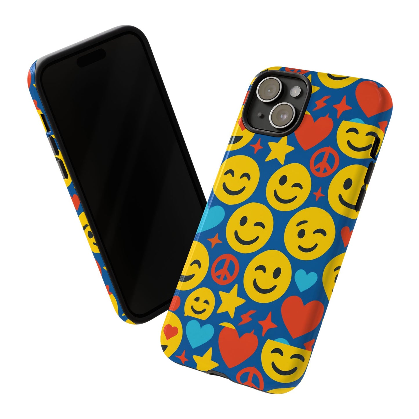 vibrant 3d emoji protective phone case for kids and adults – fun multicolour design for stylish protection compatible with iphone 13, 14, 15 & 16 – all models including pro, pro max & plus