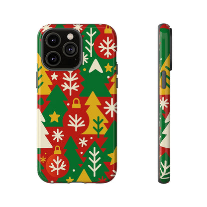 Multicolour Christmas Tree 3D Wrap Phone Case - Fun Festive Holiday Design for Unique Accessories Compatible with iPhone 13, 14, 15 & 16 - all models including Pro, Pro Max & Plus