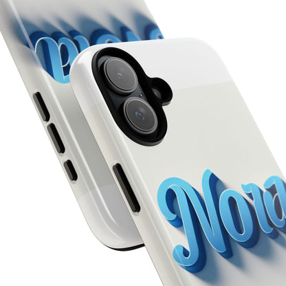 Vibrant 3D Text Phone Case in Blue with Retro Design – Stylish Protection for Smartphones, Compatible with iPhone 13, 14, 15 & 16 – All Models Including Pro, Pro Max & Plus