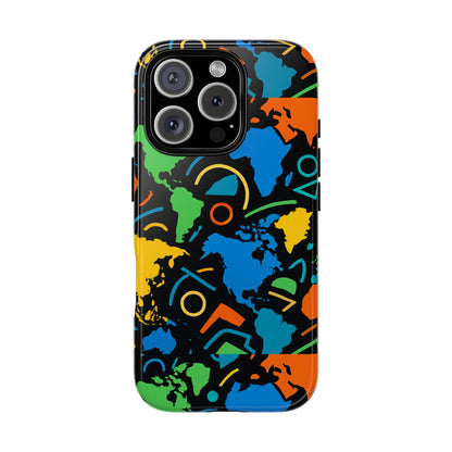 Multicolour 3D Geometric Phone Case for Stylish Protection and Individuality Compatible with iPhone 13, 14, 15 & 16 – All Models Including Pro, Pro Max & Plus