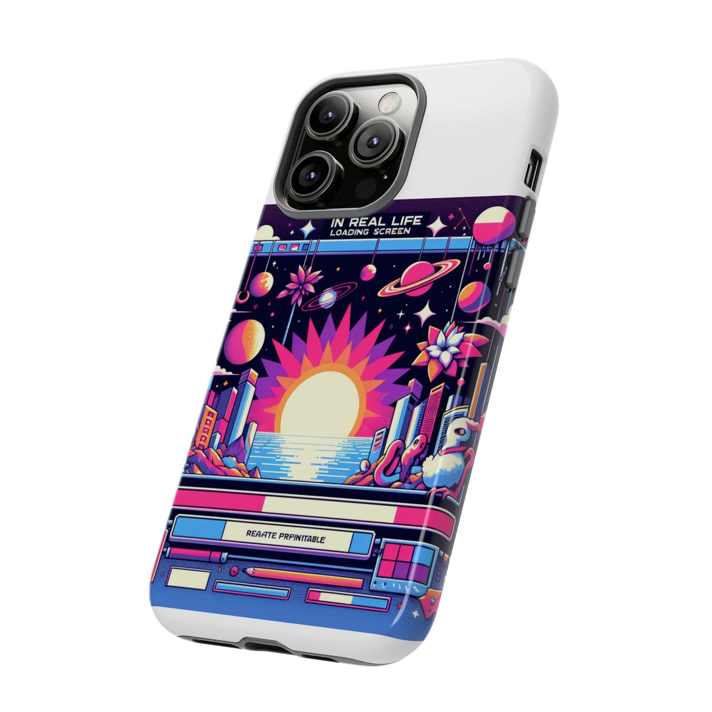 irl loading screen 3d wrap protective phone case for anime fans