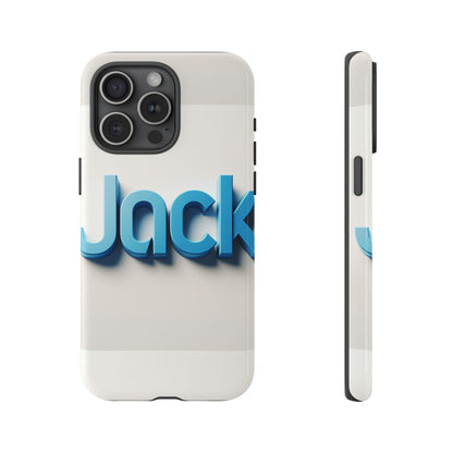 Name Jack Blue Anime Comic Style 3D Wrap Protective Phone Case for Men Women Shock Absorption Durable TPU Cover