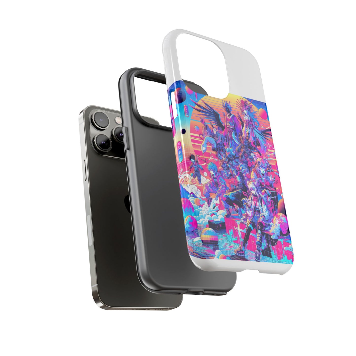 zero npc energy vibrant 3d protective phone case for anime lovers