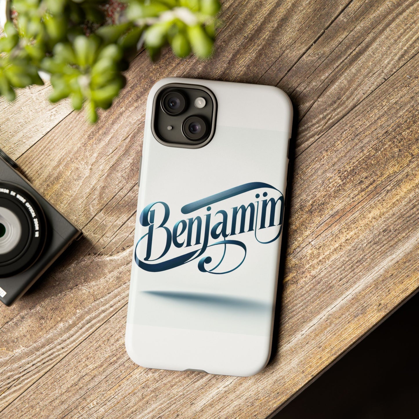 vibrant 3d typography protective phone case in blue – stylish protection for smartphones compatible with iphone 13, 14, 15 & 16 – all models including pro, pro max & plus