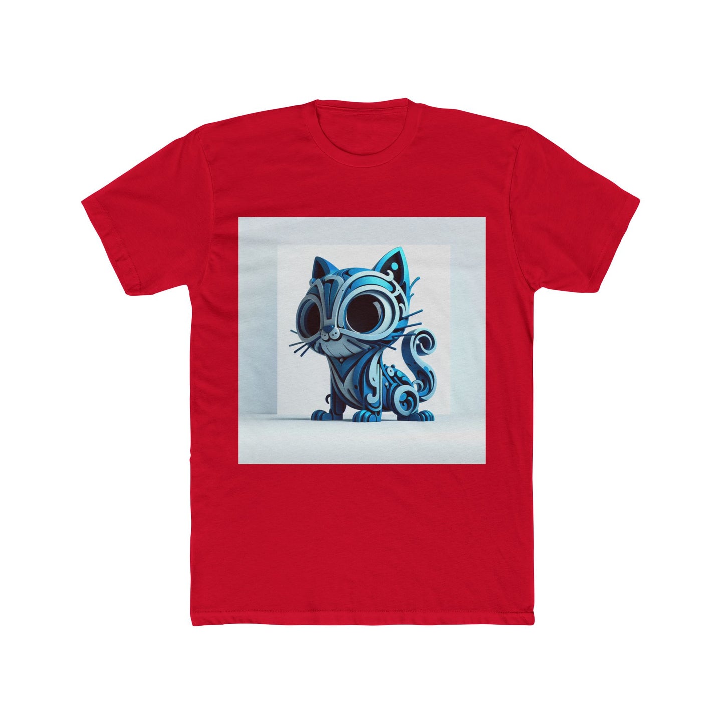 unisex t-shirt with animal graphic - soft blue cotton casual tee for men & women, stylish gift for animal lovers