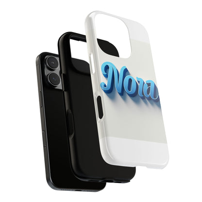 Vibrant 3D Text Phone Case in Blue with Retro Design – Stylish Protection for Smartphones, Compatible with iPhone 13, 14, 15 & 16 – All Models Including Pro, Pro Max & Plus