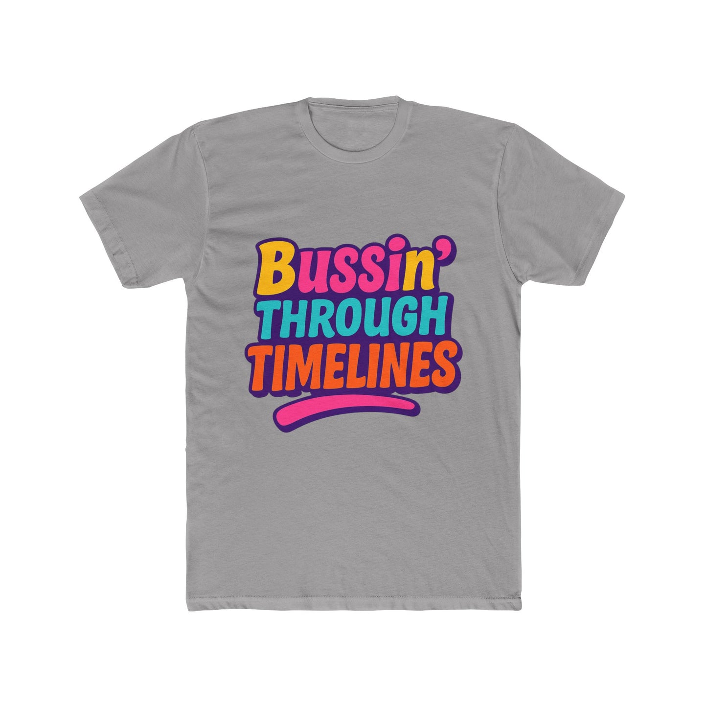 bussin' through timelines unisex t-shirt - multicolor graphic tee for casual and trendy wear