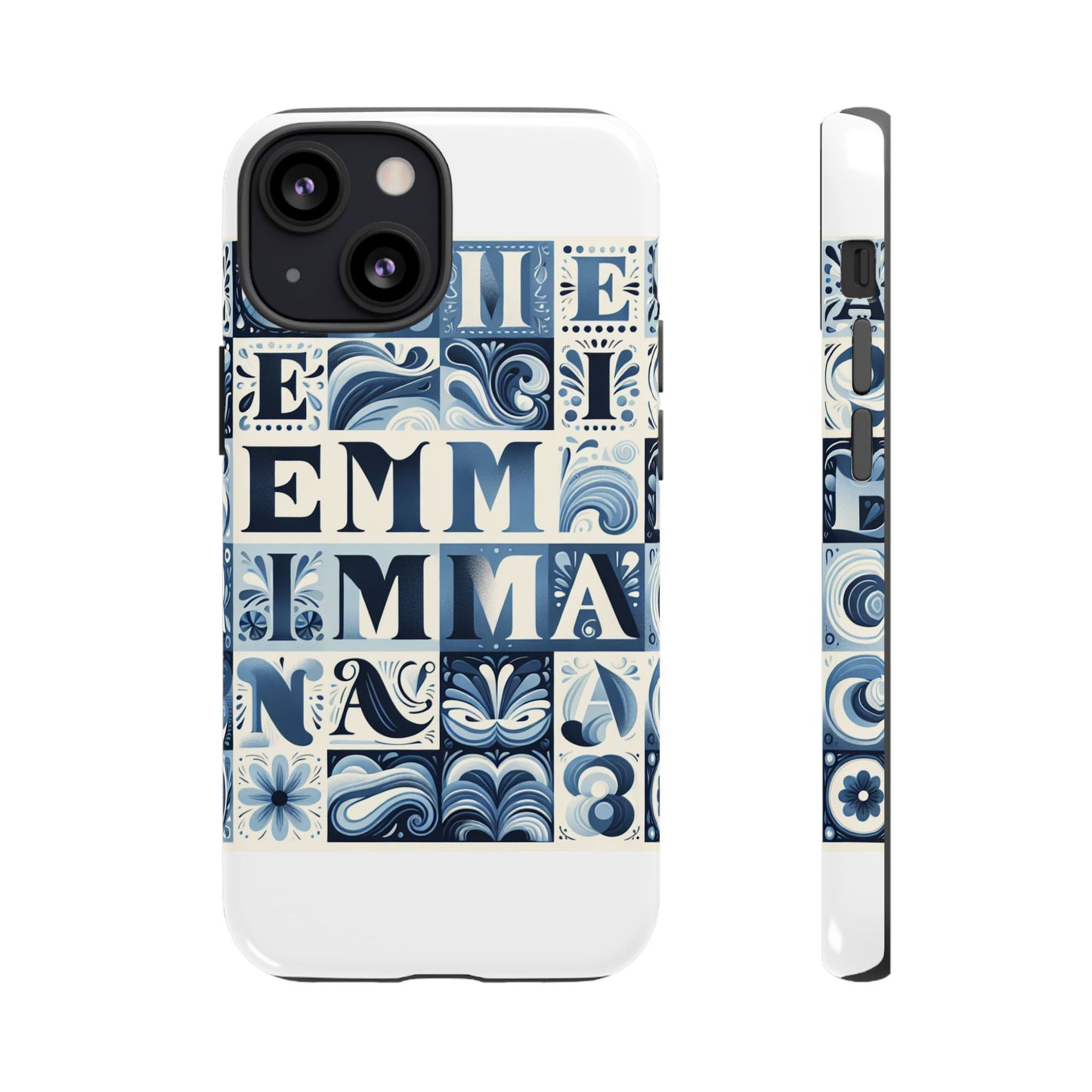 vibrant 3d alphabet design protective phone case in blue for stylish smartphone accessories compatible with iphone 13, 14, 15 & 16 – all models including pro, pro max & plus