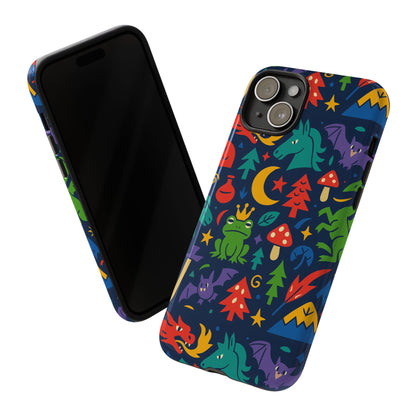 Vibrant 3D Wrap Protective Phone Case with Playful Fantasy Design for Unique Smartphone Accessories Compatible with iPhone 13, 14, 15 & 16 – all models including Pro, Pro Max & Plus