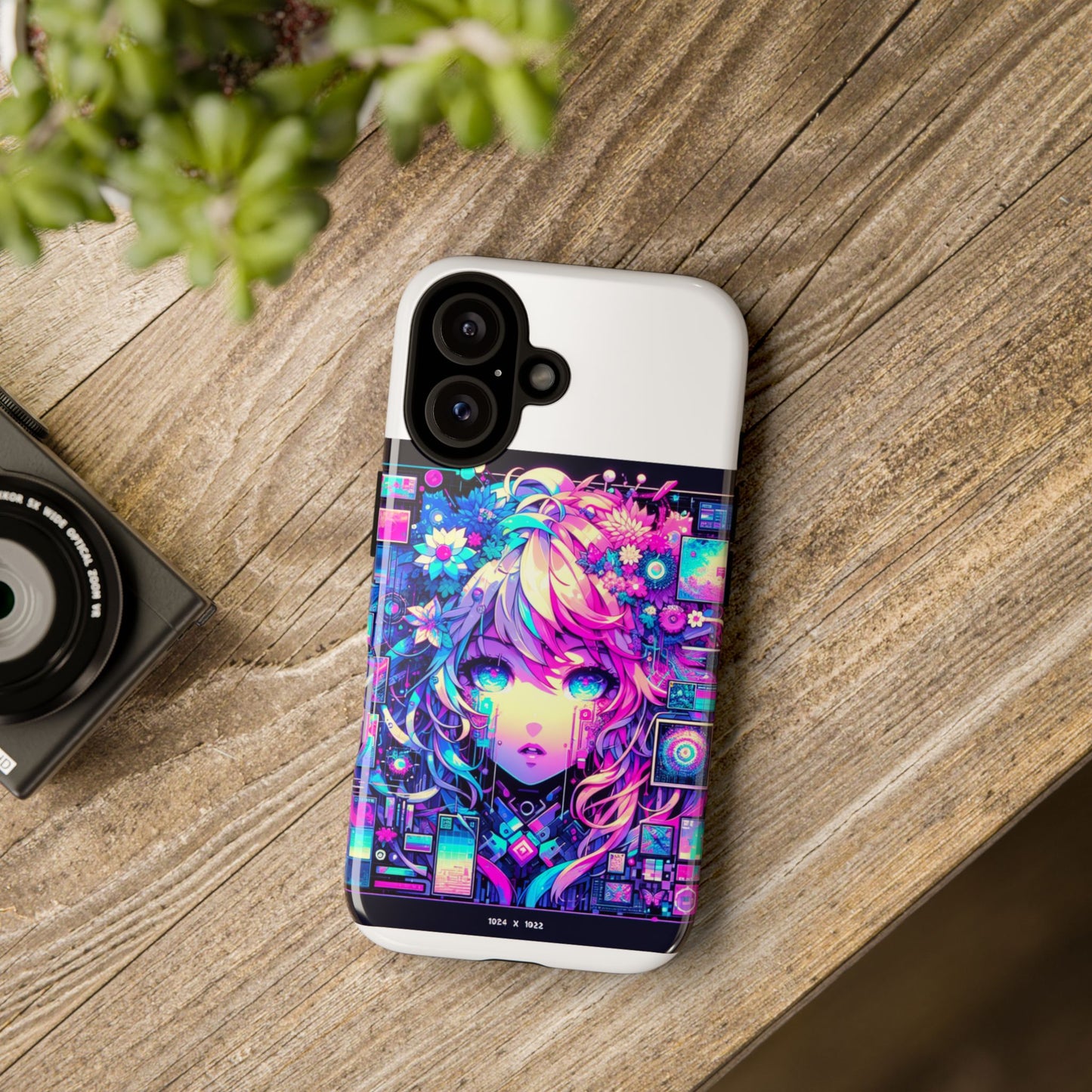 ai generated still slays protective phone case for anime lovers, vibrant 3d wrap design, durable shock absorption, uv protected, glossy or matte finish