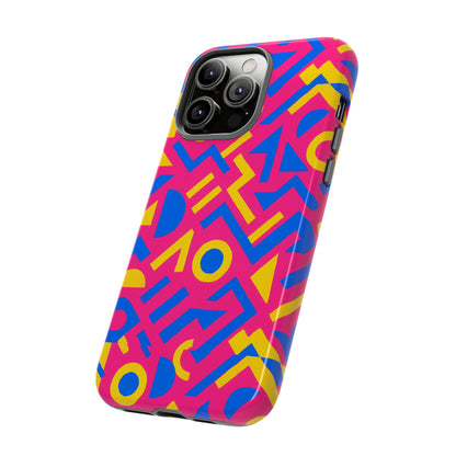 Vibrant Geometric 3D Wrap Protective Phone Case with Multicolour Design for Unique Style Compatible with iPhone 13, 14, 15 & 16 – all models including Pro, Pro Max & Plus