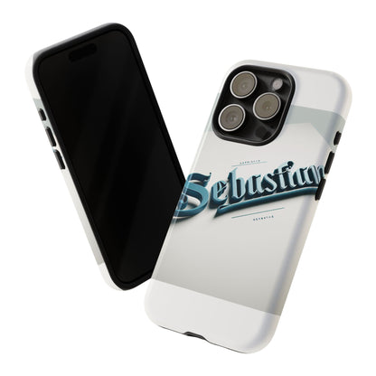 Vibrant 3D Wrap Protective Phone Case in Retro Blue Typography Stylish Accessory for Self-Expression Compatible with iPhone 13, 14, 15 & 16 – all models including Pro, Pro Max & Plus