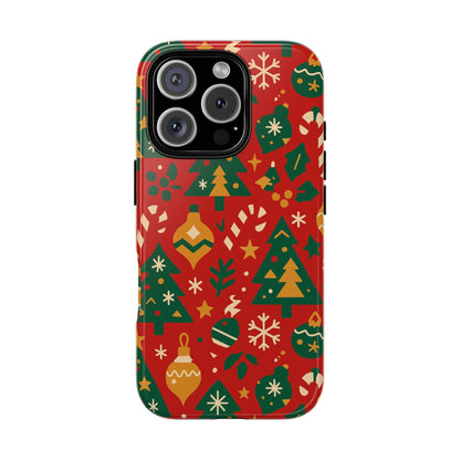 Multicolor 3D Wrap Protective Phone Case with Festive Holiday Design – Fun Retro Style for Smartphone Protection Compatible with iPhone 13, 14, 15 & 16 – all models including Pro, Pro Max & Plus