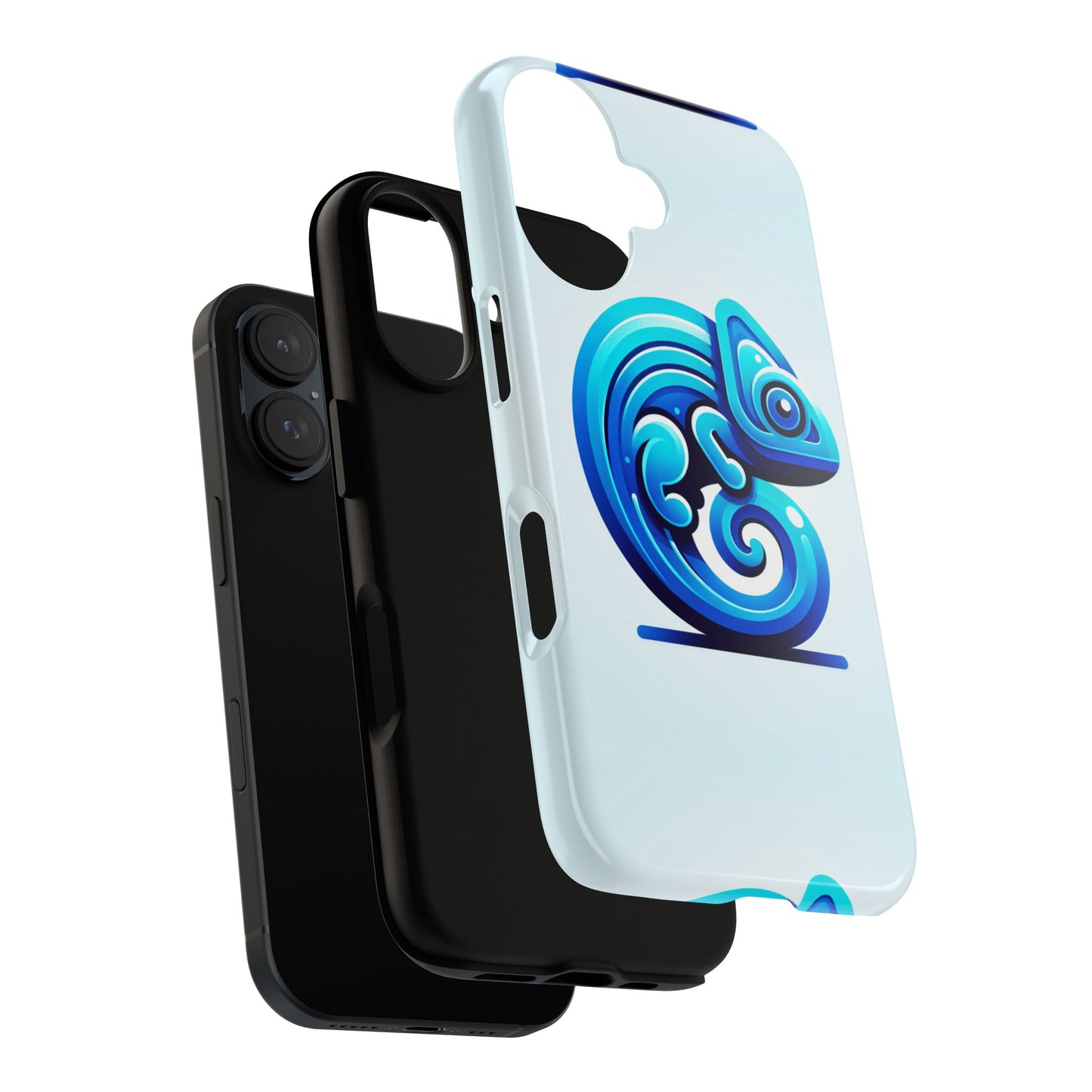 cool blue animal create 6 phone case with 3d wrap shockproof tpu cover for kids and teenagers, anime and comic inspired design