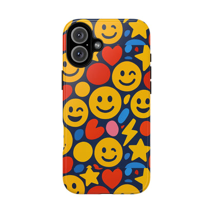 Multicolour 3D Emoji Phone Case for Stylish Protection – Fun and Playful Design for Kids and Young Adults Compatible with iPhone 13, 14, 15 & 16 – all models including Pro, Pro Max & Plus