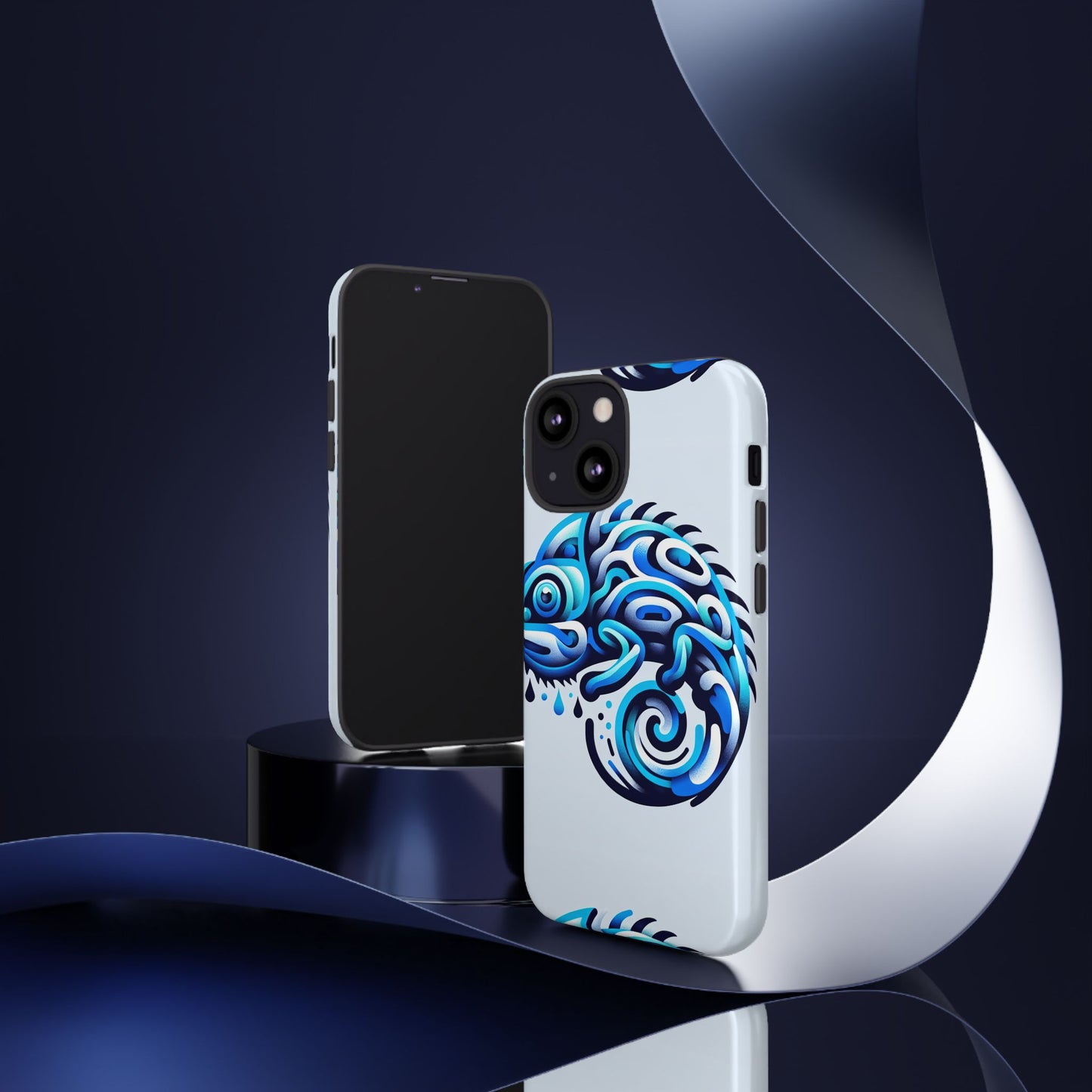 blue animal create 5 phone case with vibrant 3d wrap design, shock absorption, uv protection, for stylish and durable smartphone protection