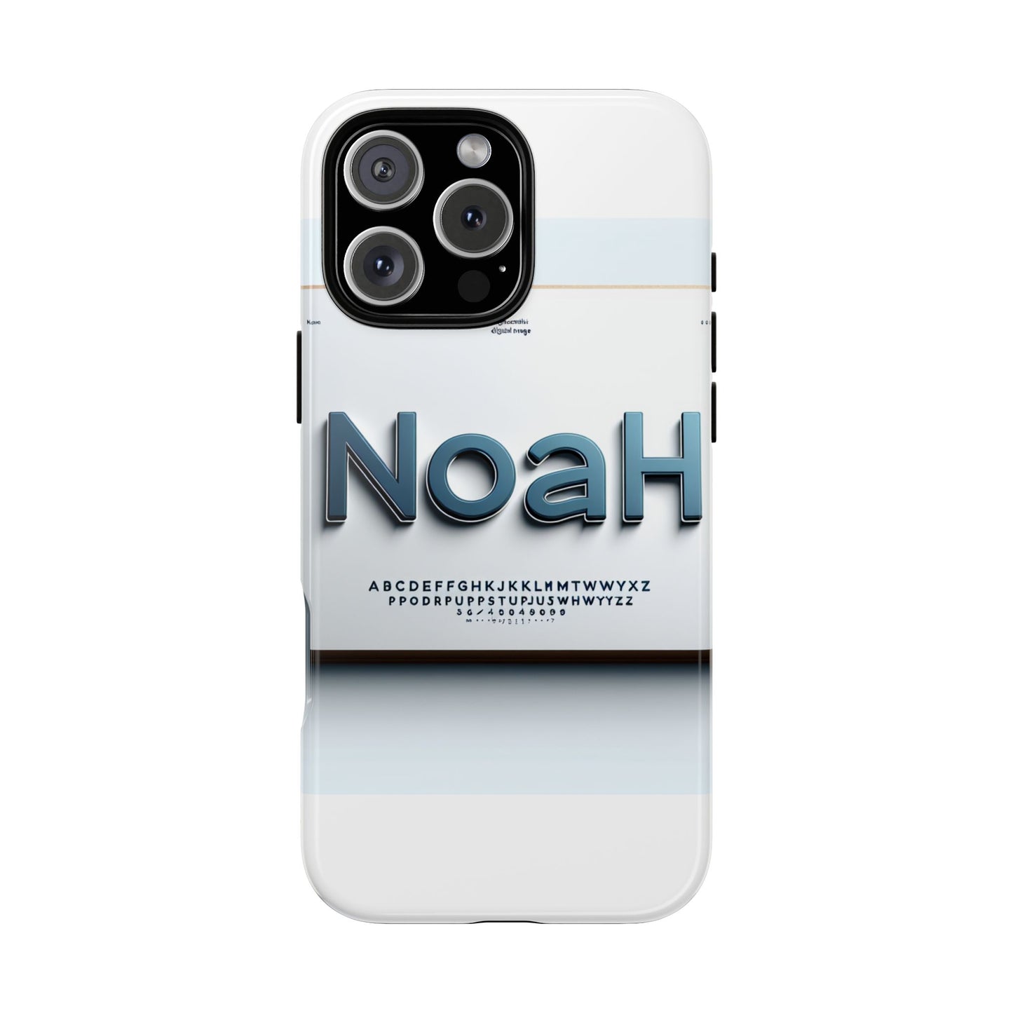 stylish 3d text phone case with modern design in blue – trendy protection for individuals – compatible with iphone 13, 14, 15 & 16 – all models including pro, pro max & plus