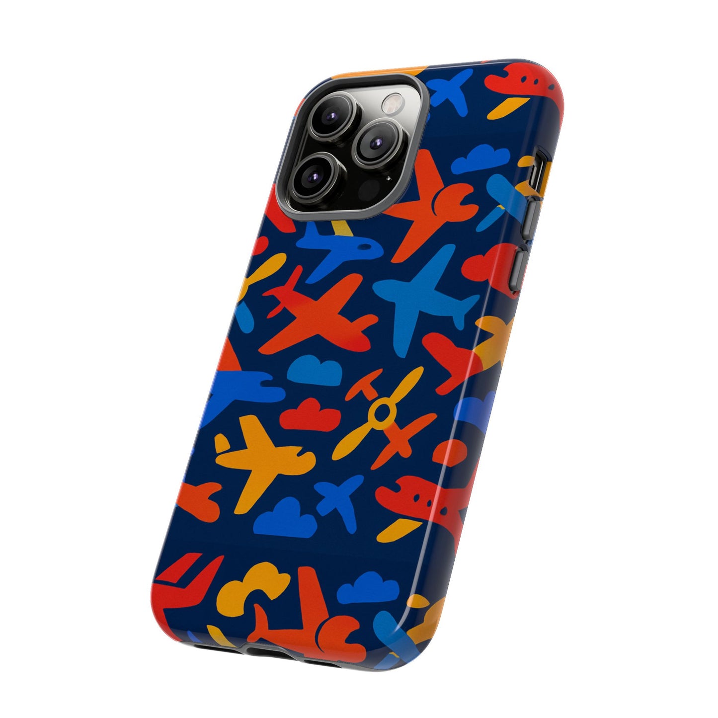 vibrant 3d wrap protective phone case with colourful aviation design for stylish protection compatible with iphone 13, 14, 15 & 16 – all models including pro, pro max & plus