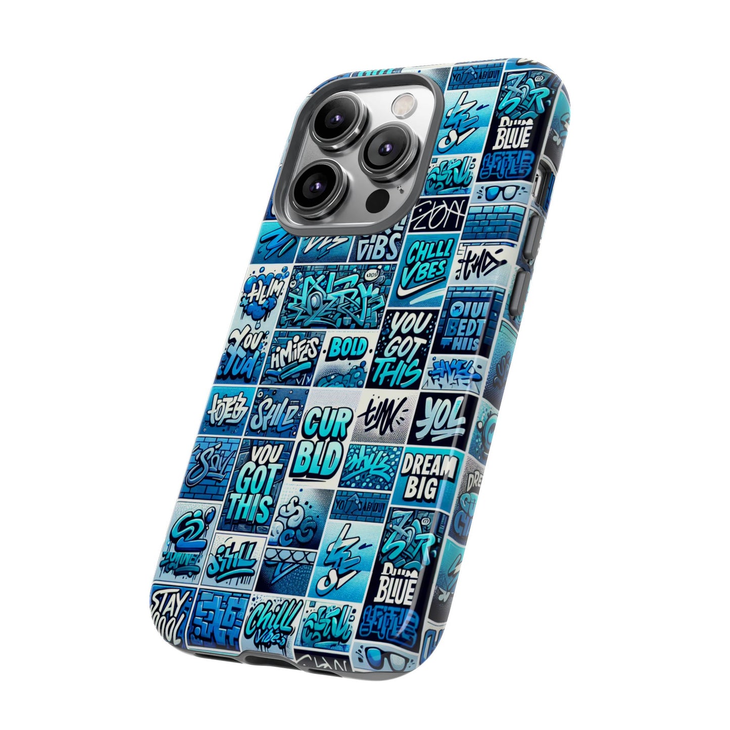 vibrant blue 3d wrap protective phone case featuring retro alphabet design for stylish smartphone protection compatible with iphone 13, 14, 15 & 16 – all models including pro, pro max & plus