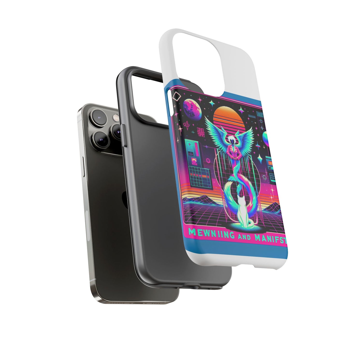 mewing and manifesting vibrant 3d protective phone case