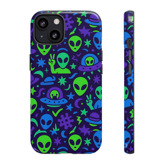 Multicolour Alien 3D Wrap Protective Phone Case, Playful Anime Design for Unisex Self-Expression, Stylish Protection, Compatible with iPhone 13, 14, 15 & 16 – all models including Pro, Pro Max & Plus