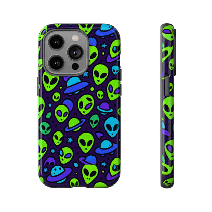 Vibrant Alien 3D Wrap Protective Phone Case in Multicolour Design for Fun Smartphone Accessories Compatible with iPhone 13, 14, 15 & 16 – all models including Pro, Pro Max & Plus