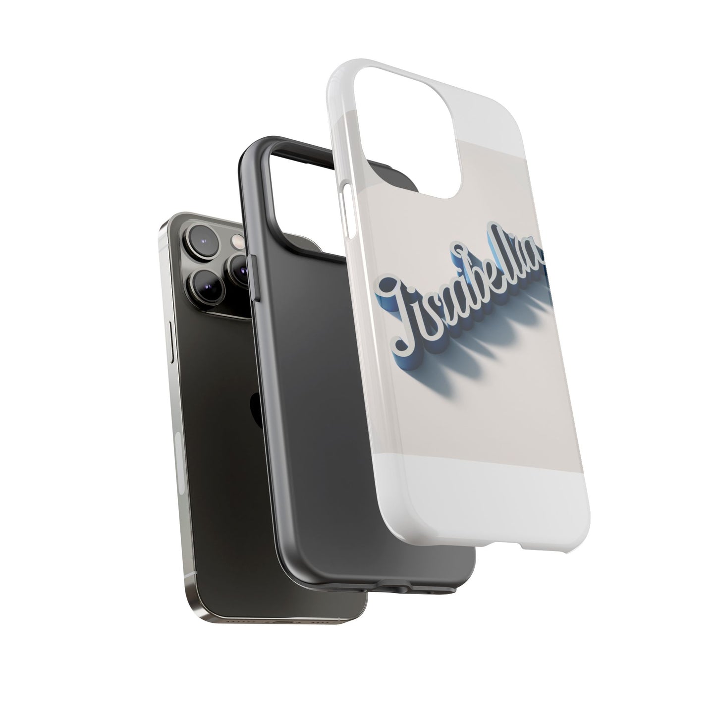 vibrant 3d alphabet design protective phone case in blue for unique style and self-expression compatible with iphone 13, 14, 15 & 16 – all models including pro, pro max & plus