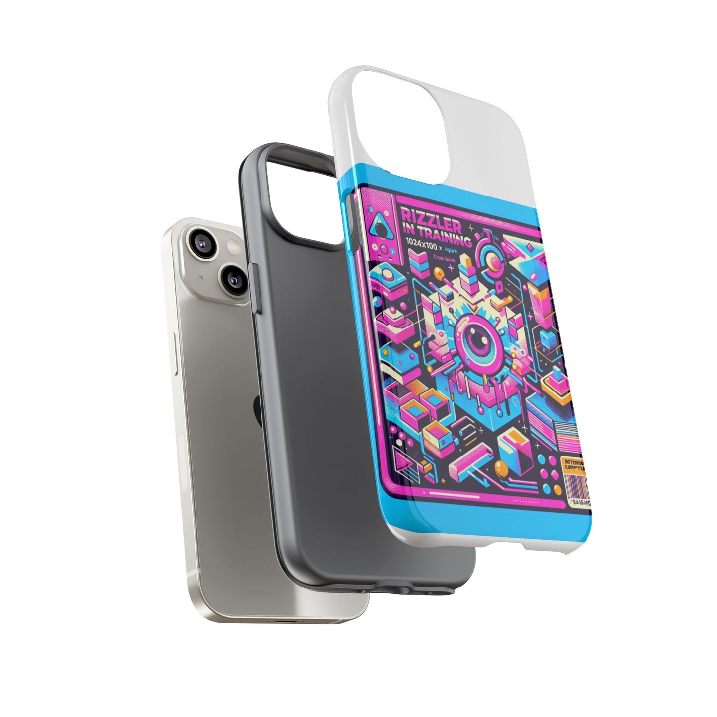 rizzler in training 3d wrap protective phone case for anime lovers