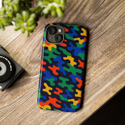 Multicolour Camouflage Protective Phone Case with 3D Wrap Design for Stylish Smartphone Protection Compatible with iPhone 13, 14, 15 & 16 – All Models Including Pro, Pro Max & Plus