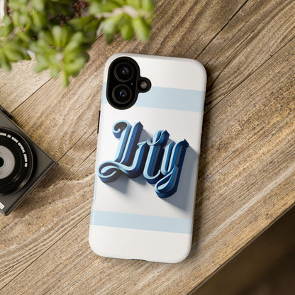 Vibrant 3D Blue Alphabet Protective Phone Case Stylish Accessory for Creative Individuals Compatible with iPhone 13, 14, 15 & 16 – all models including Pro, Pro Max & Plus