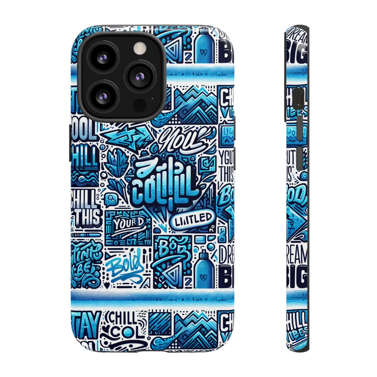 blue pattern image 23 phone case for mobile phones shockproof tpu cover with vivid 3d wrap design and retro anime comic style
