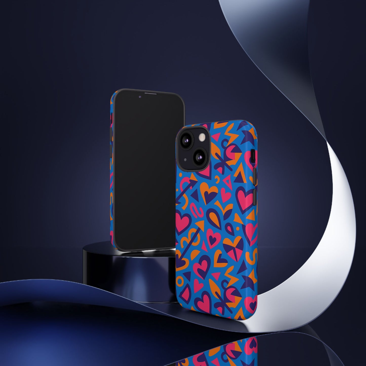 multicolour 3d love design phone case for men and women stylish protection accessory compatible with iphone 13, 14, 15 & 16 – all models including pro, pro max & plus