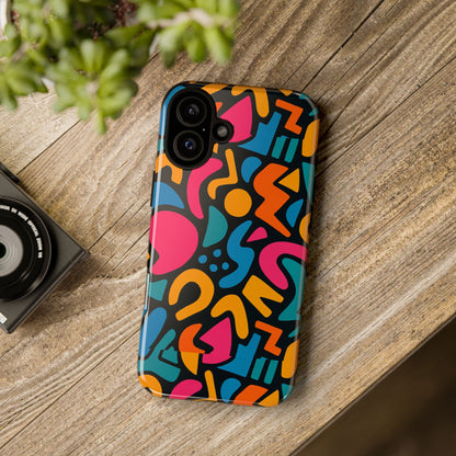 Vibrant Multicolour Abstract 3D Wrap Phone Case for Stylish Protection, Unisex Smartphone Cover, Compatible with iPhone 13, 14, 15 & 16 – all models including Pro, Pro Max & Plus