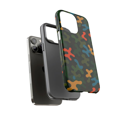 Multicolour Camouflage 3D Wrap Protective Phone Case Stylish Design for Men and Women Stylish Protection Compatible with iPhone 13, 14, 15 & 16 – all models including Pro, Pro Max & Plus