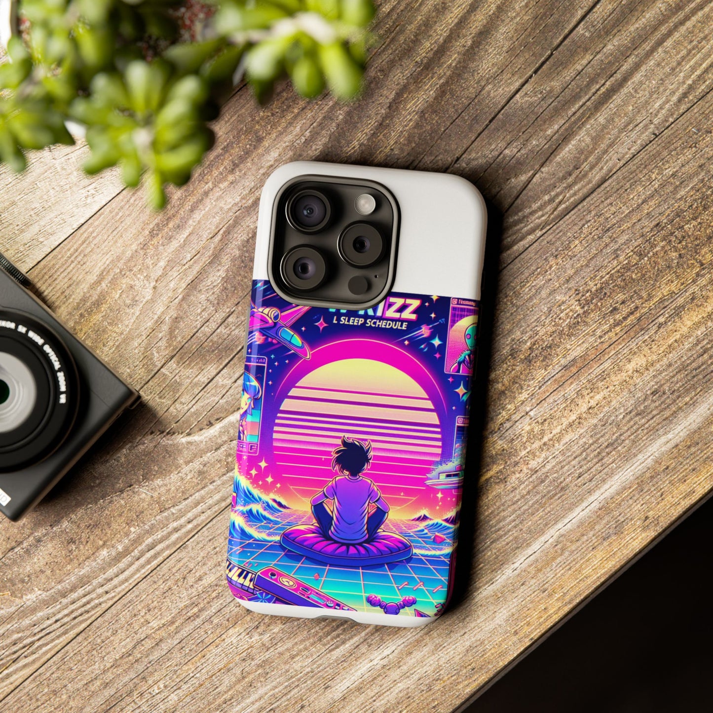 w rizz l sleep schedule protective phone case for anime lovers