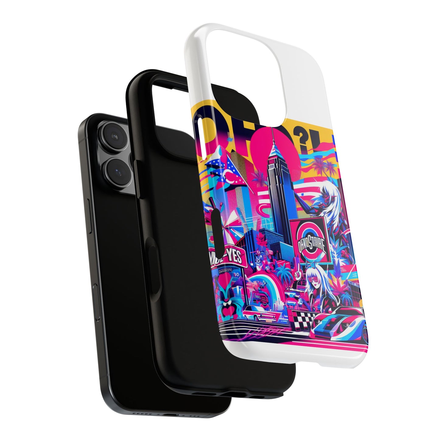 ohio more like oh-yes protective phone case for smartphones, 3d wrap design, uv protected, shock absorbing, ideal gift for anime and comic lovers