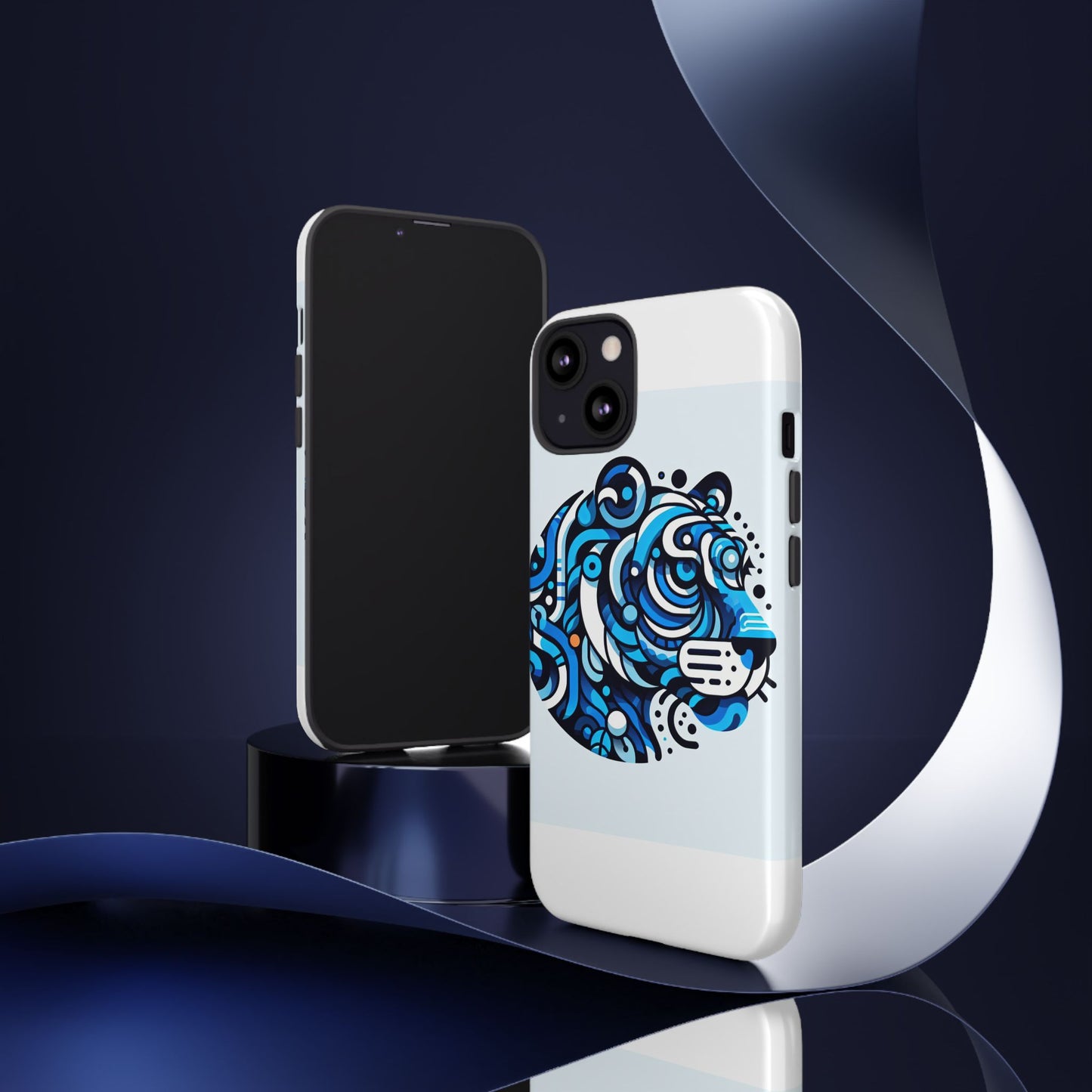 vibrant 3d wrap protective phone case with unique blue lion design for stylish expression and fun accessories compatible with iphone 13, 14, 15 & 16 – all models including pro, pro max & plus